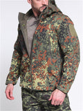 Camouflage Outdoor Thermal Waterproof Fleece Lining Hooded Windbreaker