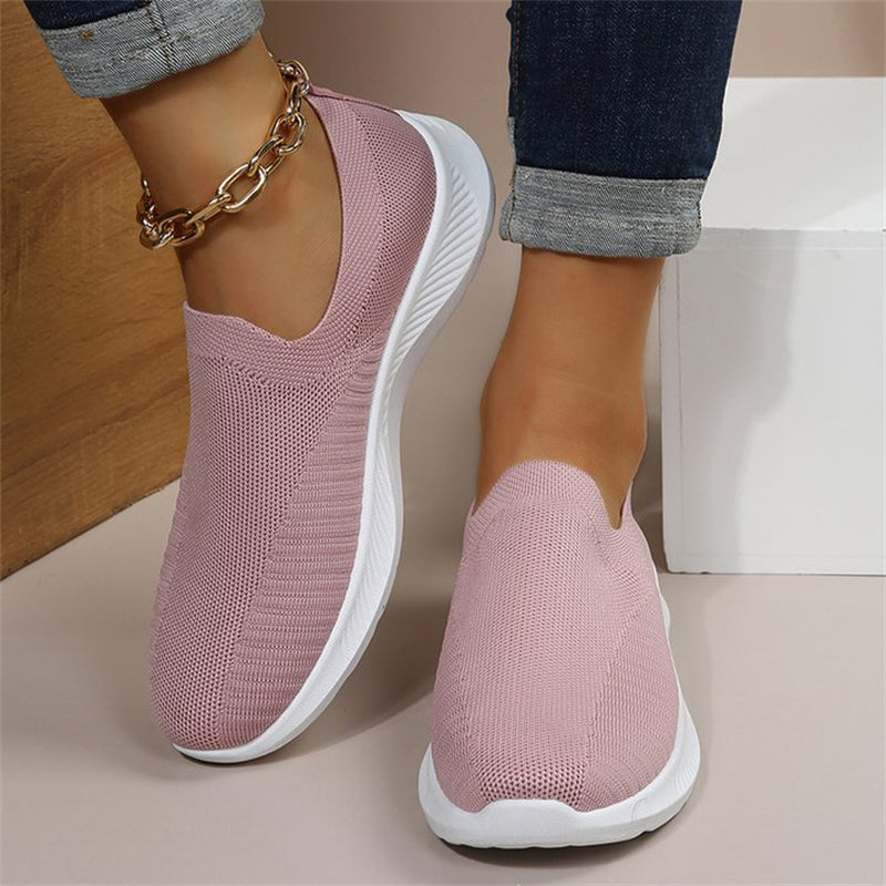 Women's Running Fitness Mesh Flat Slip On Loafers