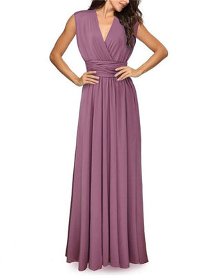 New Elegant Multiway Wrap Maxi Sleeveless Cocktail Dresses For Weddings
