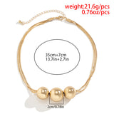 Niche Hip Hop Chain Beaded Necklace For Women
