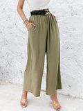 Women's Summer Ultra Soft High Waist Pockets Flowing Wide Leg Pants