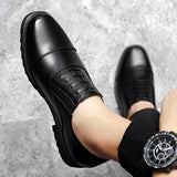 Male Non-slip Cozy Business Black Shoes for All Seasons