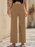 Women's Elastic Waist Stretch Wide Leg Pants