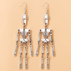Neutral Halloween Scary Overstatement Skeleton Earrings