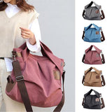 Canvas Casual Large Capacity Tote Handbag Crossbody Bag