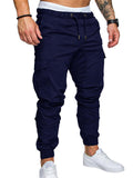 Elastic Waist Brown Cargo Pants Mens