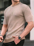 Men's Square Round Neck Slim Fit Shirts for Summer