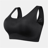 Plus Size Wireless Butterfly Back Seamless Wide Straps Yoga Bra