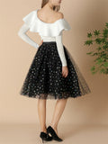 Female Sweet Cute Thin Multilayer Sparkle Dance Skirts