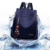 Minimalist Style Waterproof Gold-Tone Hardware Anti-Theft Backpack Two-Way To Carry