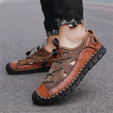 Men's Elastic Band Outdoor Closed Toe Sandals