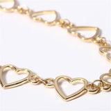 Simple Heart Hollow Chain Handmade Women's Necklace