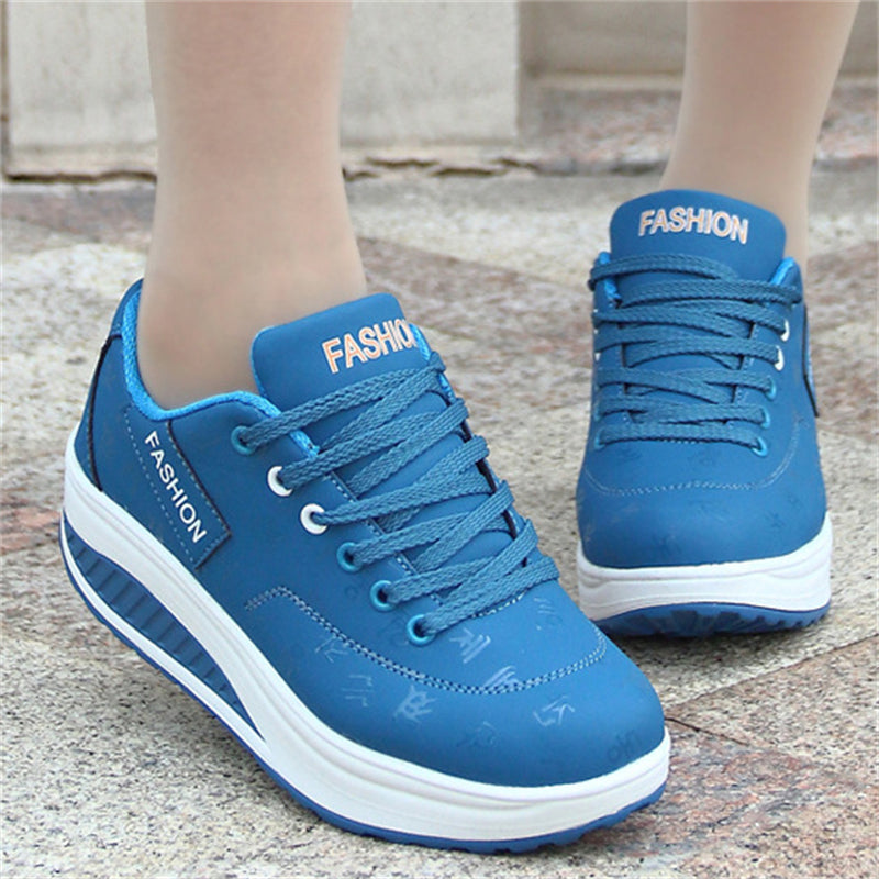 Women's Comfort Thick Outsole Rocker Shoes