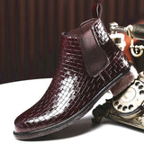 Men's Weave Chelsea Casual Martin Boots
