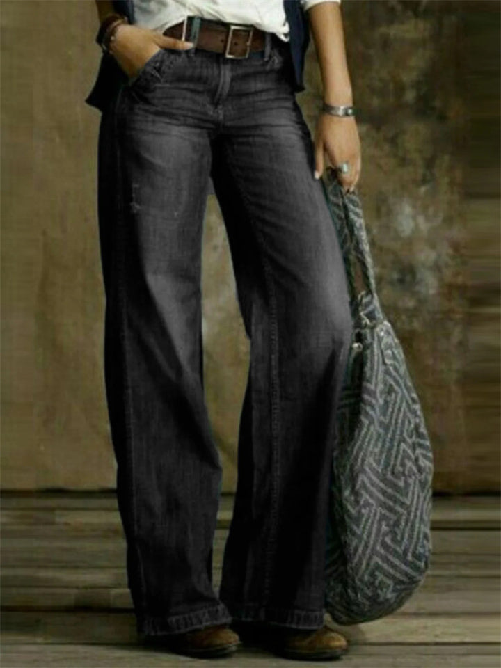 Vintage Comfort Wide Leg Baggy Jeans for Women