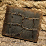 Unique Design Leather Outdoor Trend Crocodile Pattern Wallet