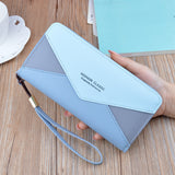 Women's Stylish Color Block Long Handbags