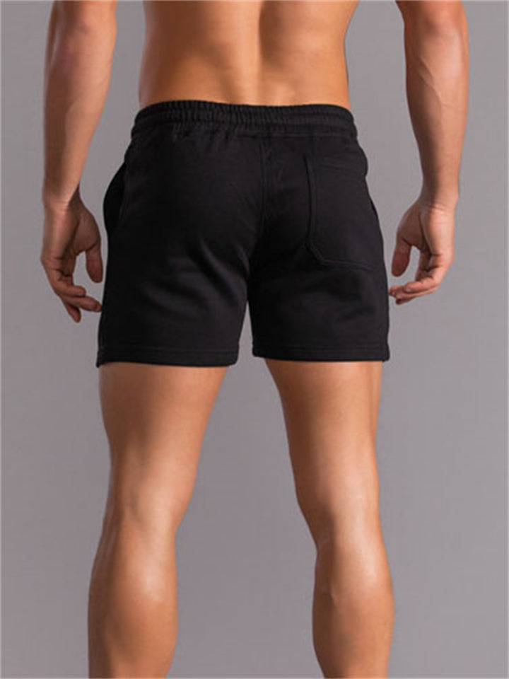 Men's Summer Super Soft Fitness Loose Elastic Waist Cotton Shorts