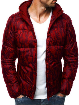 Personalized Camouflage Hooded Long Sleeve Men's Fashion Casual Coat