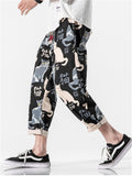 Men's Cool Cats Printed Casual Cropped Pant