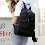 Fashion Students Travel Waterproof Lightweight Nylon Female Backpack
