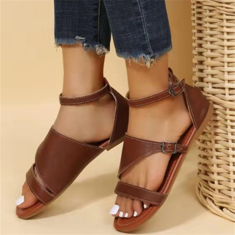 Casual Open Toe Buckle Cozy Flat Sandals for Women