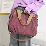 Ladies’ Large capacity fine stitching multi-pocket Soft-Touch Crossbody Shoulder Bag