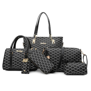 Women's Fashion Large Capacity 6-Piece Bags Set