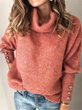 Women's Fashion Casual Solid Color Turtleneck Sweater