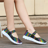 Fashion Closed Toe Breathable Woven Sandals for Women