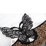 Leopard Print Back Wireless Front Closure Push Up Bras