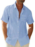 Short Sleeve Single-Breasted Lapel Shirts