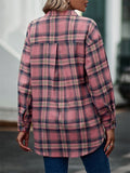 New Autumn Plus Size Extra Loose Plaid Soft Women Blouse