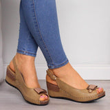 Women's Casual Wedge Heel Peep Toe Sandals