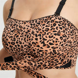 Women's Detachable Padded Soft Comfy Leopard Bras