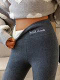 Thicken Cozy Fleece Stretch Female Shark Skin Bobby Pants