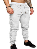 Elastic Waist Brown Cargo Pants Mens