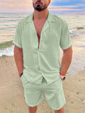 Men's Comfy Summer Holiday Linen Sets for Beaches