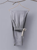 Daily Wear Leg Cuff Slit Design Stylish Loose Straight-Leg Trousers