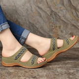 Women's Fashion Soft Slip On Wedge Sandals