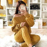 Women's Stylish Two-Piece Fashion Warm Sweater Sets