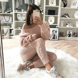 Women's Stylish Two-Piece Fashion Warm Sweater Sets