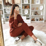 Women's Stylish Two-Piece Fashion Warm Sweater Sets