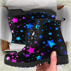 Creative Printed Lace Up Non-Slip Short Boots