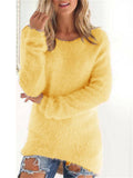 Women's Cute Candy Color Warm Fluffy Plush Sweaters