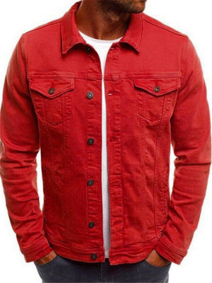 Men's Casual Button Up Denim Jacket