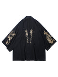 Fashion Dragons Embroidery Linen Jacket