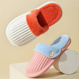 Winter Fashion Waterproof Keep Warm Plush Detachable Women Slippers