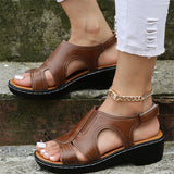 Women's Cute Comfort PU Leather Low Heel Sandals