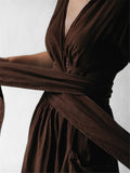 Cotton Linen Waist-Tie Pocket Dress